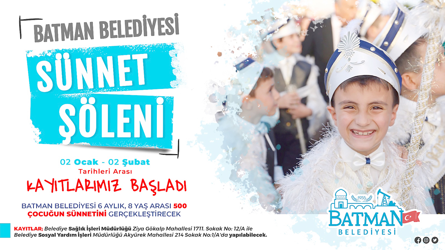 BELEDİYE, 500 ÇOCUĞUN SÜNNETİNİ KARŞILIYOR