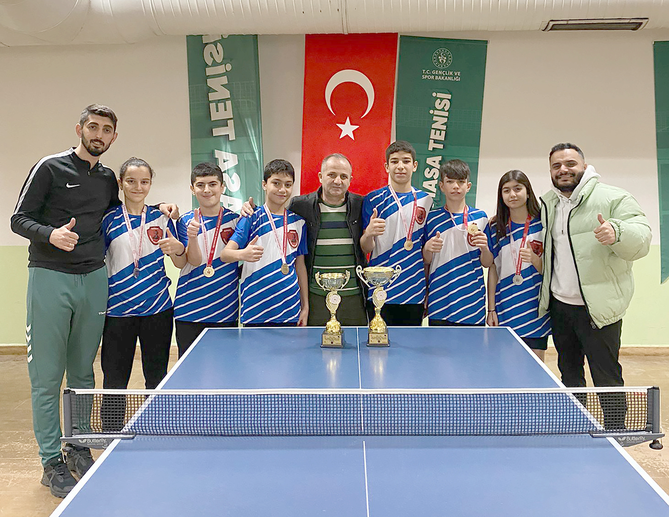 MASA TENİSİ ŞAMPİYONASI SONA ERDİ