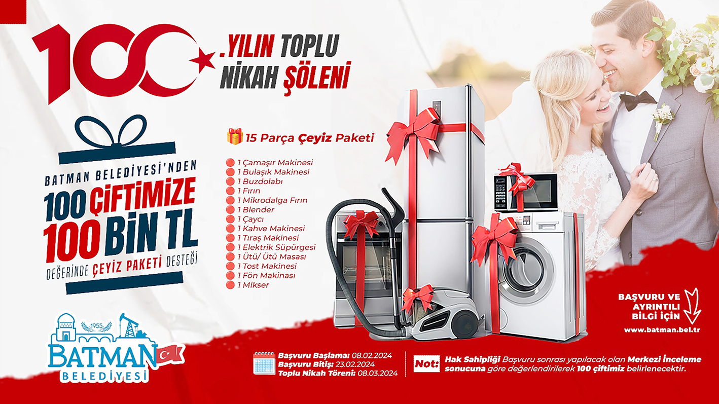 BELEDİYE’DEN TOPLU NİKAH ŞÖLENİ