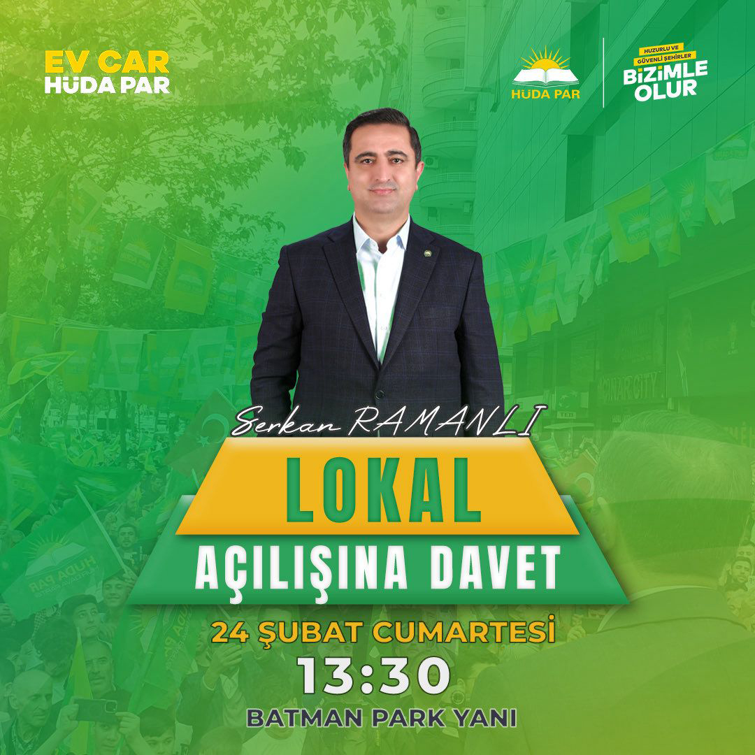 HÜDA PAR`DAN LOKAL AÇILIŞINA DAVET!