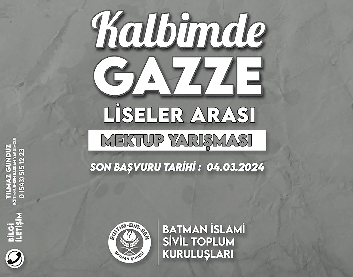 ÖĞRENCİLER İÇİN ÖDÜLLÜ YARIŞMA BAŞLADI