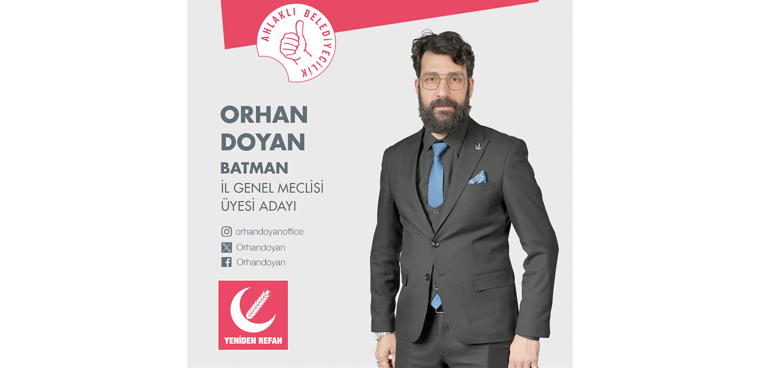 SANATÇI ORHAN DOYAN, ADAYLIĞINI AÇIKLADI