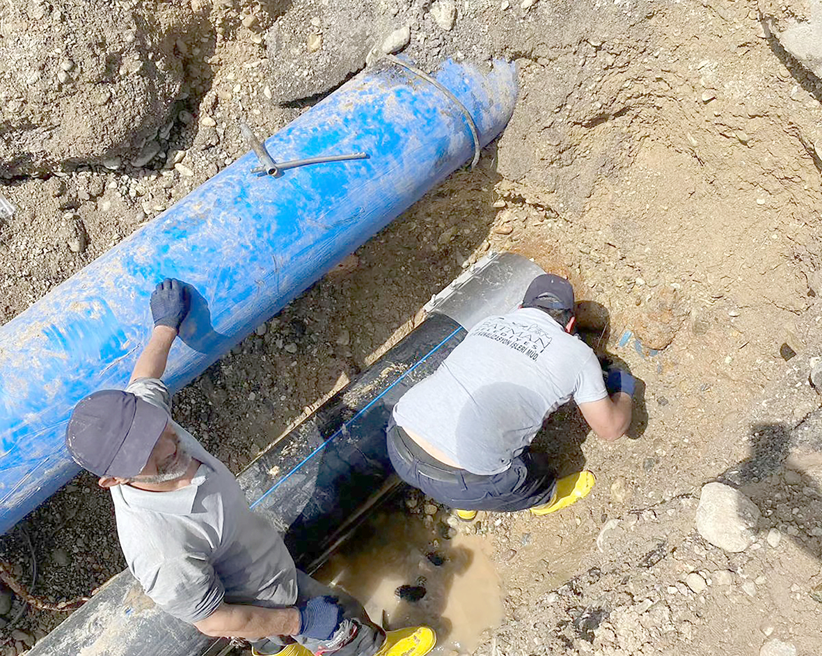 İÇME SUYU ANA HAT ARIZASI GİDERİLDİ