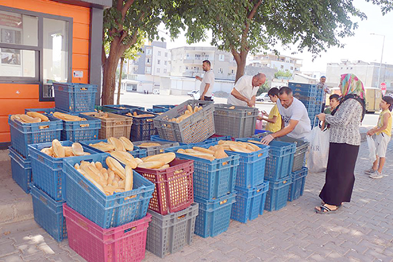 GÜNLÜK 40 BİN EKMEK DAĞITILIYOR