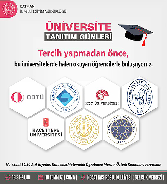 MEM’DEN ‘ÜNİVERSİTE TANITIM GÜNLERİ’ ETKİNLİĞİ