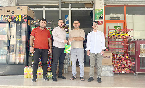 BOYKOT ÜRÜNÜ SATMAYAN ESNAFA TEBRİK ZİYARETİ 