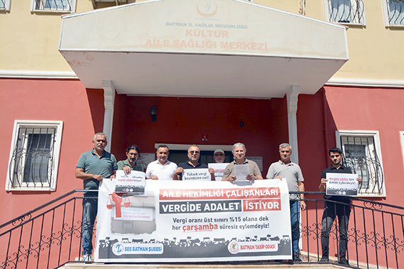 SAĞLIK EMEKÇİLERİ 28 HAFTADIR VERGİDE ADALET TALEP EDİYOR