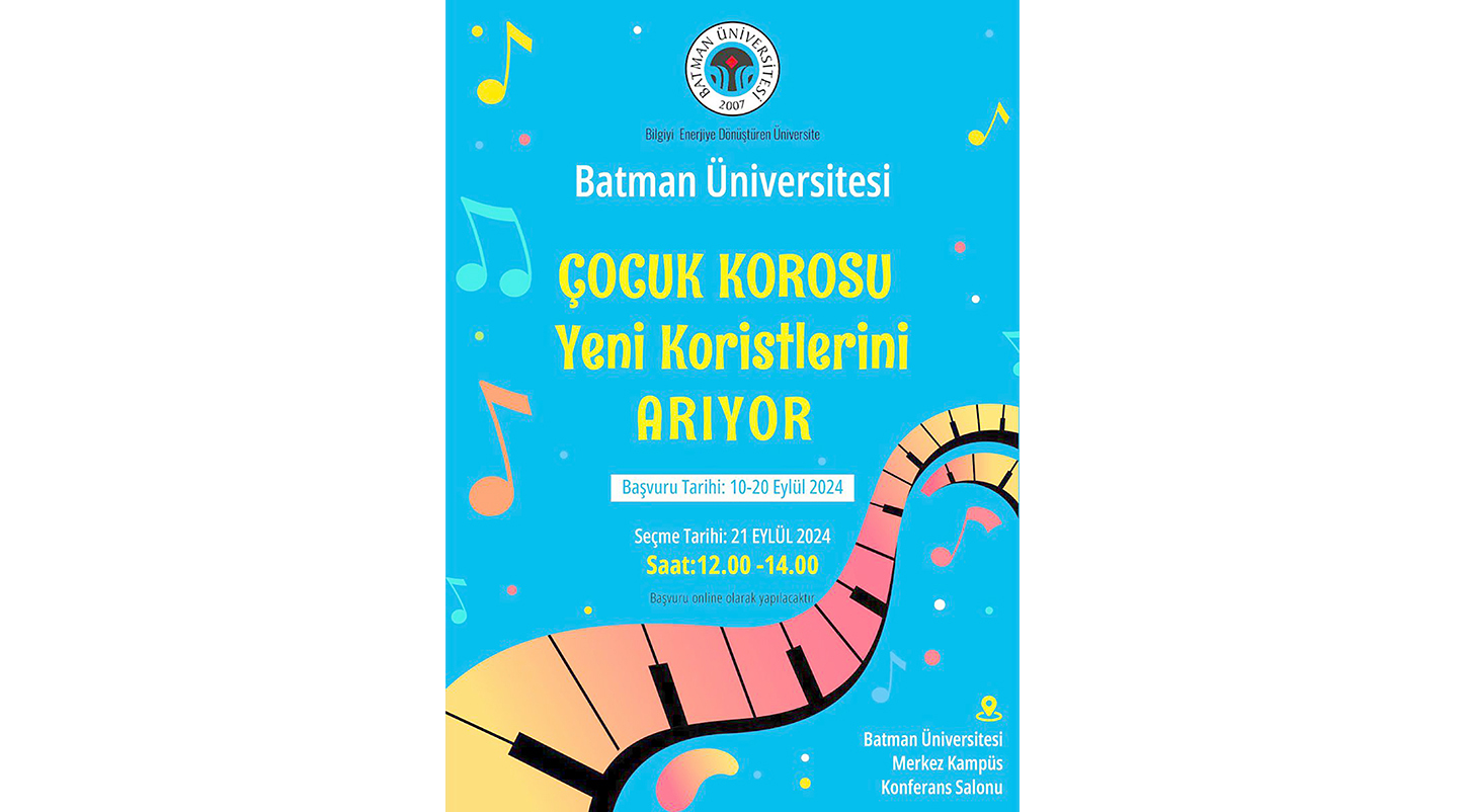 ÜNİVERSİTE ÇOCUK KOROSU İÇİN YENİ YETENEKLER ARIYOR
