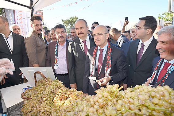 BAKAN ŞİMŞEK, GERCÜŞ BAĞ BOZUMU FESTİVALİ’NE KATILDI