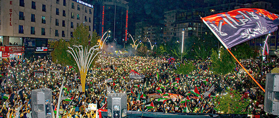 KATLİAMLARA TEPKİ, DİRENİŞE DESTEK