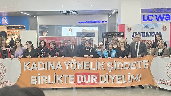 KADINA YÖNELİK ŞİDDETLE MÜCADELE ETKİNLİKLERİ YAPILDI