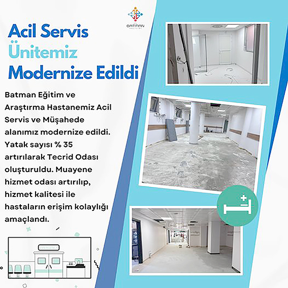 EĞİTİM VE ARAŞTIRMA HASTANESİ MODERNİZE EDİLDİ