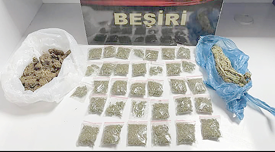 BEŞİRİ’DE 157 GRAM ESRAR ELE GEÇİRİLDİ