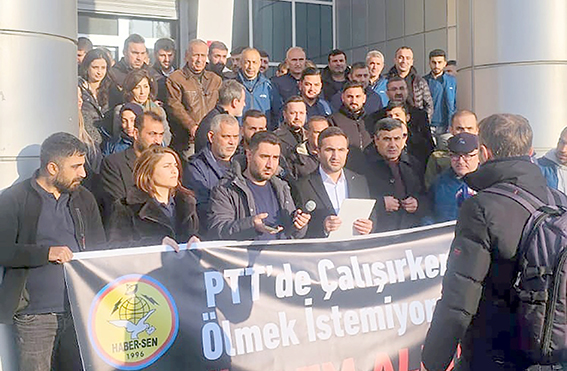 PTT ÇALIŞANLARI, CİNAYETİ PROTESTO ETTİ