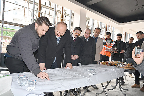 KÜTÜPHANE İNŞAATI İNCELENDİ