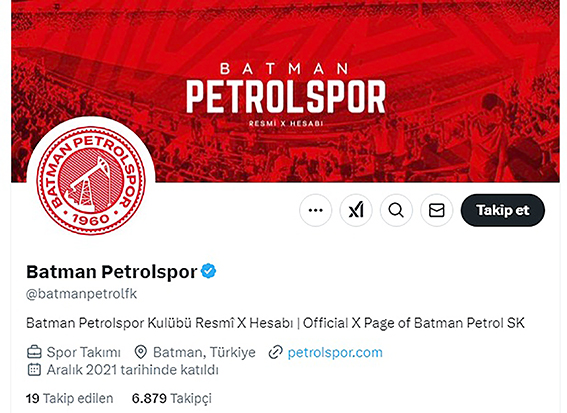 PETROLSPOR’DAN SAHTE HESAP UYARISI