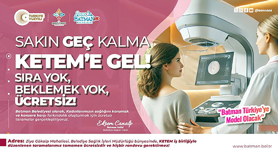 BELEDİYE’DEN ÜCRETSİZ KANSER TARAMASI HİZMETİ