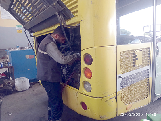 87 OTOBÜSÜN KLİMASI BAKIMDAN GEÇİRİLDİ