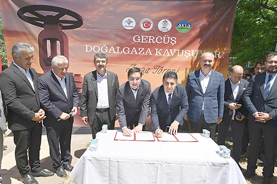 GERCÜŞ DOĞALGAZA KAVUŞUYOR
