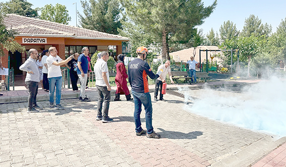 PERSONELE AFET VE YANGIN EĞİTİMİ VERİLDİ