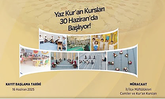 YAZ KUR’AN KURSU KAYITLARI BAŞLADI