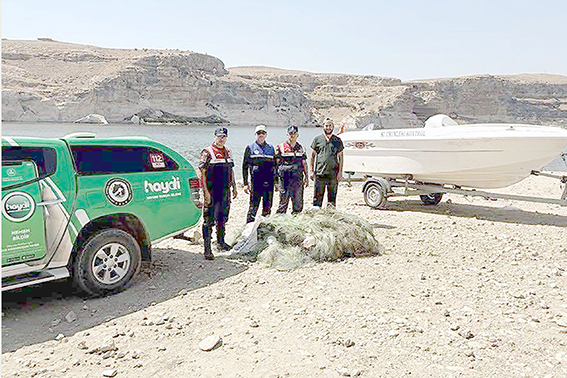 2.900 METRELİK HAYALET AĞA EL KONULDU