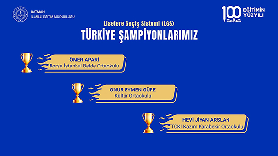 BATMAN’DAN LGS’DE BÜYÜK BAŞARI