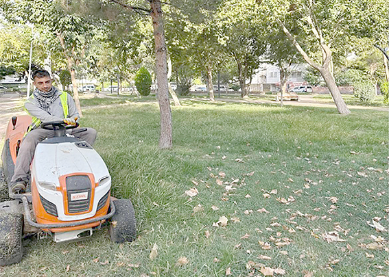 DEV ARAZİDE ÇİM BİÇME VE TEMİZLİK ÇALIŞMASI