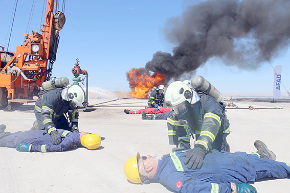 BATI RAMAN’DA YANGIN VE ACİL DURUM TATBİKATI