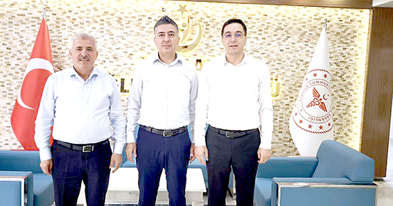 KAYMAKAM VE BAŞKAN’DAN MÜDÜR SOLMAZ’A ZİYARET