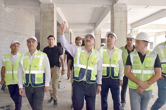 NASIROĞLU “YENİ DEVLET HASTANESİNDE FİZİKİ İLERLEME %70”