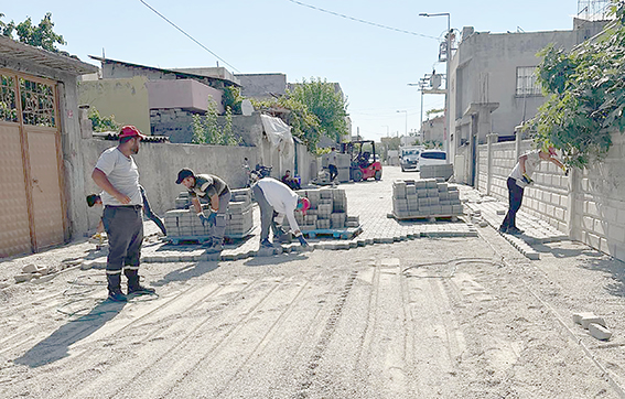 150 BİN METREKARE PARKE TAŞI DÖŞENDİ