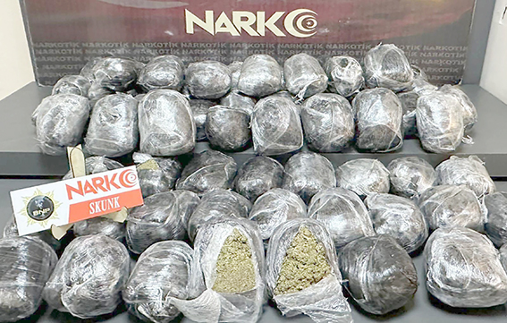 UYUŞTURUCU OPERASYONU: 22 KİLO SKUNK ELE GEÇİRİLDİ