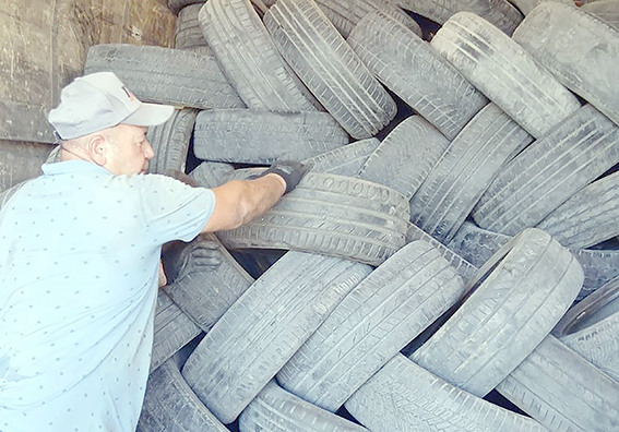 116 TON ATIK LASTİK GERİ DÖNÜŞÜME KAZANDIRILDI