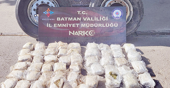 TIR LASTİĞİNDE UYUŞTURUCU OPERASYONU