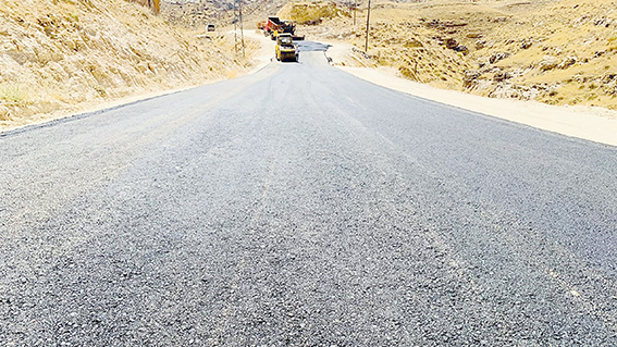 ŞAAB VADİSİ YOLU ASFALTLANDI