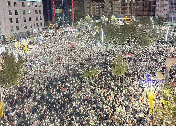 İSRAİL’İN GAZZE’YE SALDIRILARI PROTESTO EDİLDİ