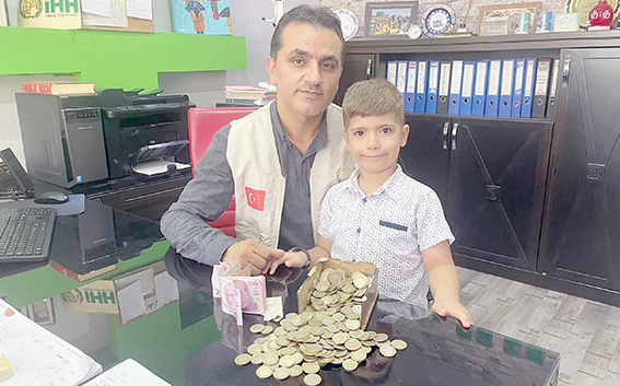 KUMBARASINI GAZZE’YE BAĞIŞLADI