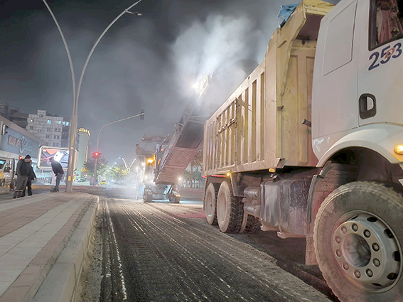 ASFALT ÖNCESİ FREZE VE SICAK ASFALT ÇALIŞMASI