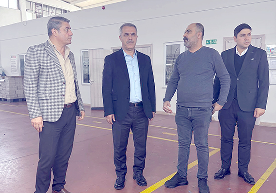 İL BAŞKANI ŞANSİ, OSB’DE TEKSTİL FİRMASINI ZİYARET ETTİ