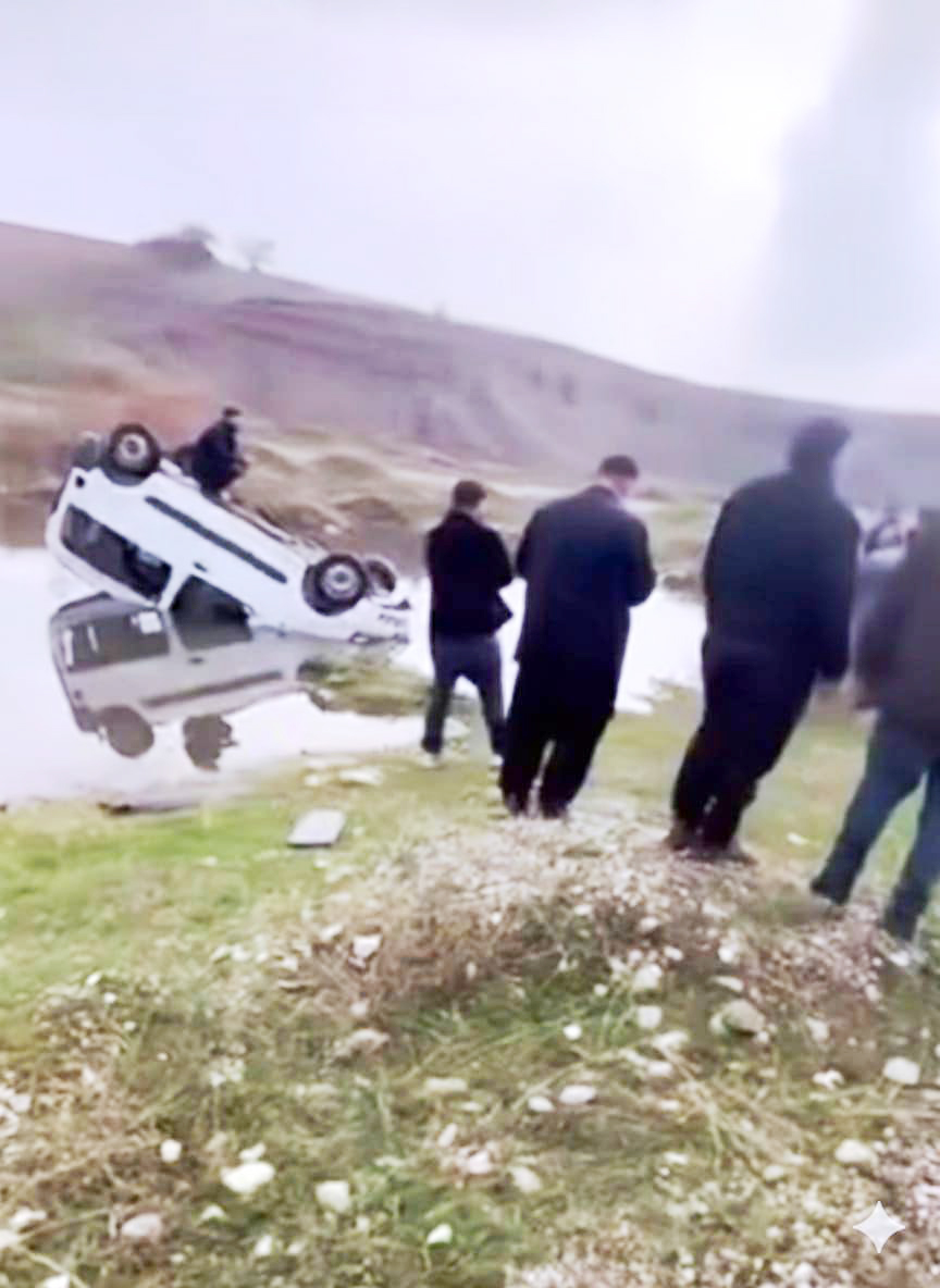 Otomobil gölete uçtu