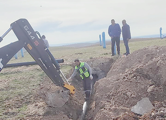 4500 METRELİK SU HATTI HİZMETTE