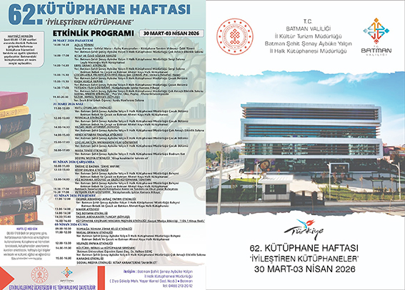 62. KÜTÜPHANE HAFTASI COŞKUSU BAŞLIYOR