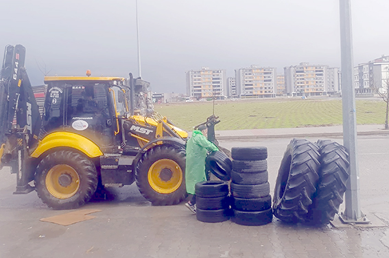 84 TON ATIK LASTİK GERİ DÖNÜŞÜME KAZANDIRILDI