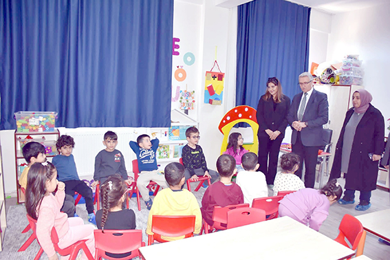 MÜDÜR CİĞER, GÜVERCİN ANAOKULUNU ZİYARET ETTİ