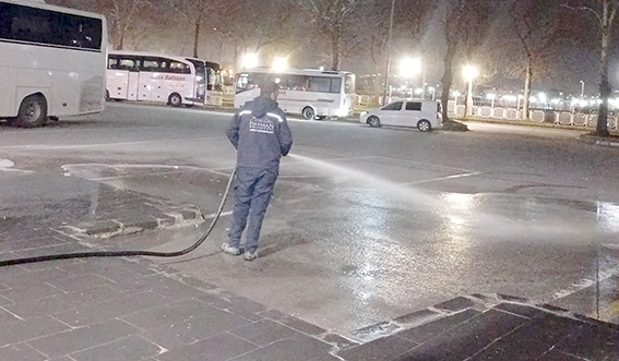 OTOBÜS TERMİNALİNE BAYRAM ÖNCESİ GENEL TEMİZLİK