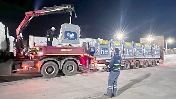 40 ADET VİNÇLİ KONTEYNERLER HALKIN HİZMETİNDE