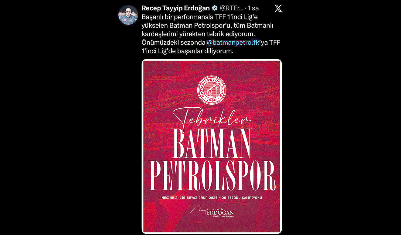 CUMHURBAŞKANI ERDOĞAN “BATMAN’IN GURURUSUNUZ”