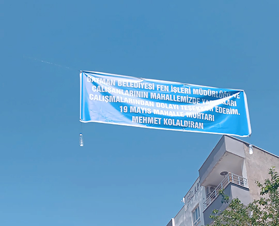 19 MAYIS MUHTARINDAN BELEDİYE’YE TEŞEKKÜR