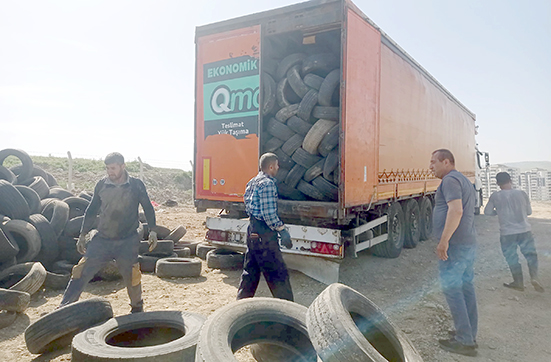 470 BİN 720 KİLOGRAM ATIK LASTİK GERİ DÖNÜŞÜME KAZANDIRILDI